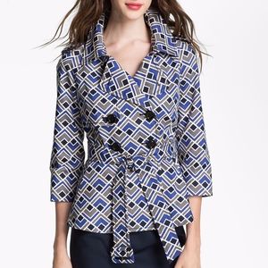 NWT $578 Kate Spade New York Lettie Printed Cotton Trench in size 0!